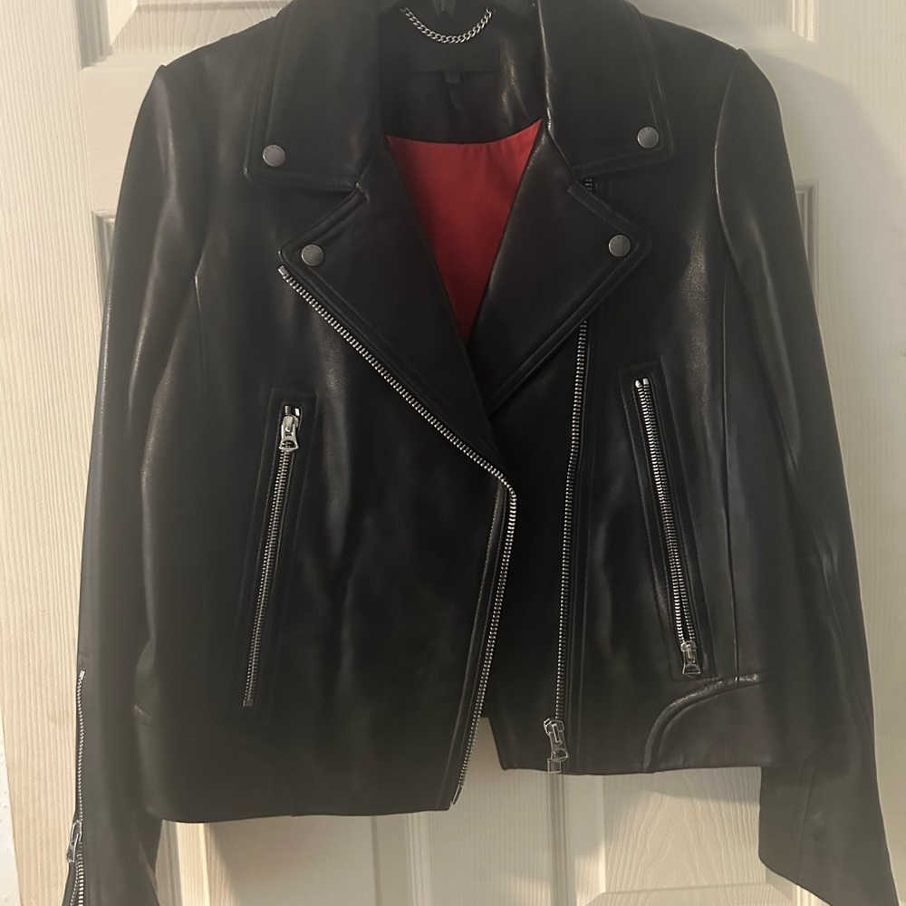 rag & bone Black Leather Motorcycle Jacket